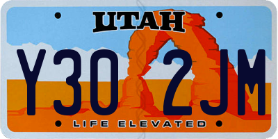 UT license plate Y302JM