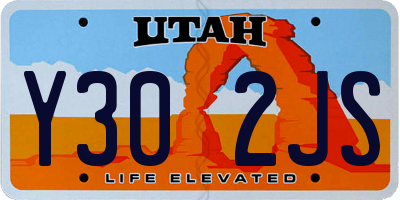 UT license plate Y302JS