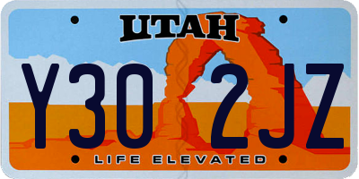 UT license plate Y302JZ