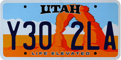 UT license plate Y302LA