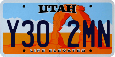 UT license plate Y302MN