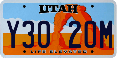 UT license plate Y302OM