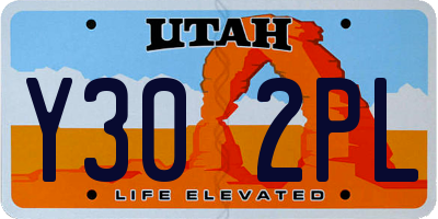 UT license plate Y302PL
