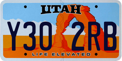 UT license plate Y302RB