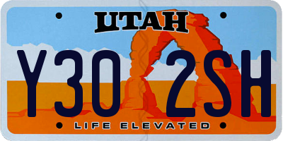UT license plate Y302SH