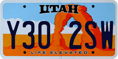 UT license plate Y302SW