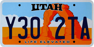 UT license plate Y302TA