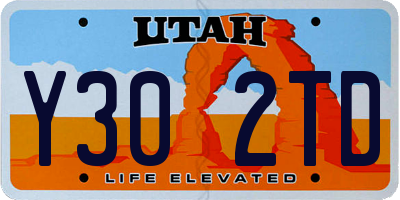 UT license plate Y302TD