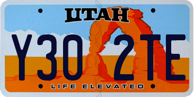 UT license plate Y302TE