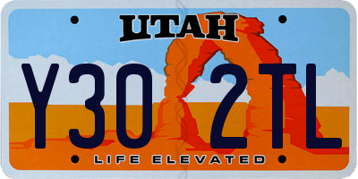 UT license plate Y302TL