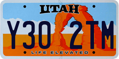 UT license plate Y302TM