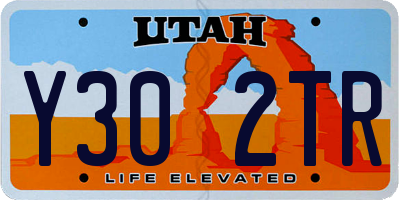 UT license plate Y302TR