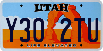 UT license plate Y302TU