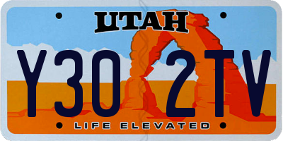 UT license plate Y302TV