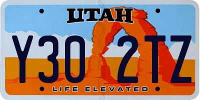 UT license plate Y302TZ