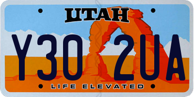 UT license plate Y302UA