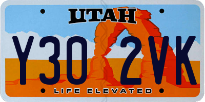 UT license plate Y302VK