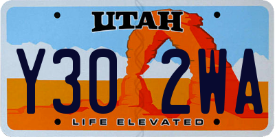 UT license plate Y302WA