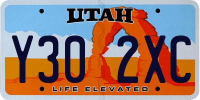 UT license plate Y302XC
