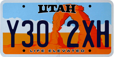UT license plate Y302XH