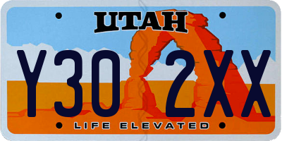 UT license plate Y302XX