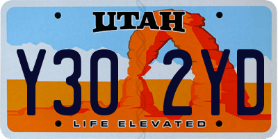 UT license plate Y302YD