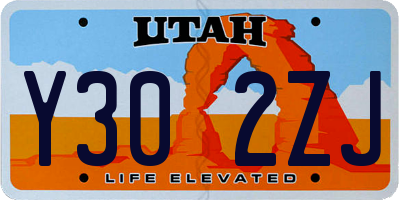 UT license plate Y302ZJ