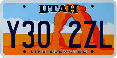 UT license plate Y302ZL