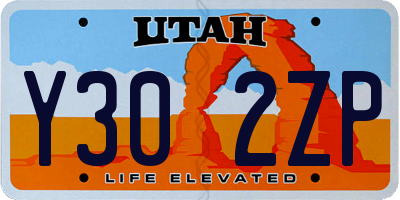 UT license plate Y302ZP