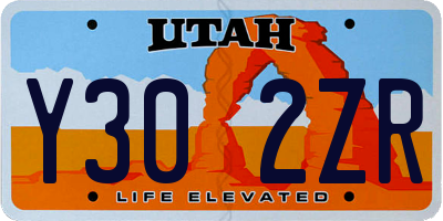 UT license plate Y302ZR