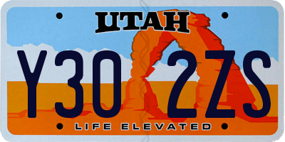 UT license plate Y302ZS