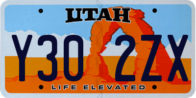 UT license plate Y302ZX