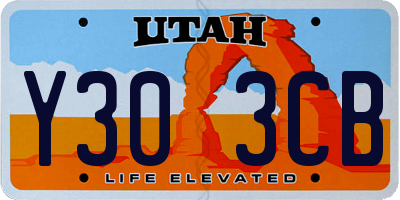 UT license plate Y303CB