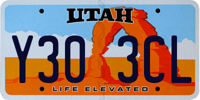 UT license plate Y303CL