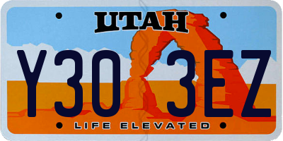 UT license plate Y303EZ