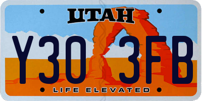 UT license plate Y303FB