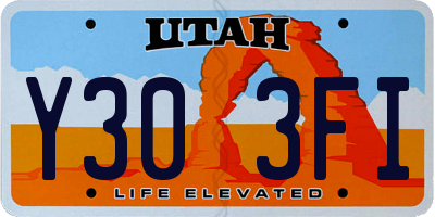 UT license plate Y303FI