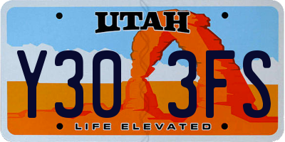 UT license plate Y303FS