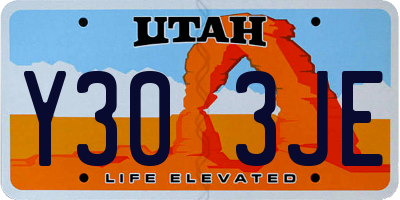 UT license plate Y303JE