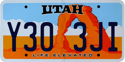 UT license plate Y303JI