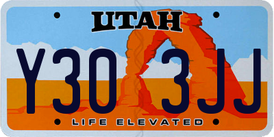 UT license plate Y303JJ