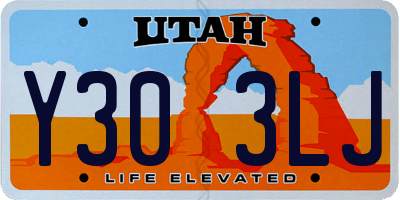 UT license plate Y303LJ