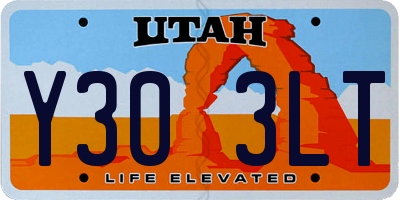 UT license plate Y303LT