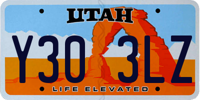 UT license plate Y303LZ