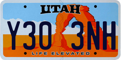 UT license plate Y303NH