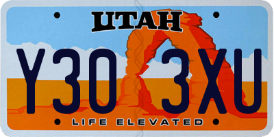 UT license plate Y303XU