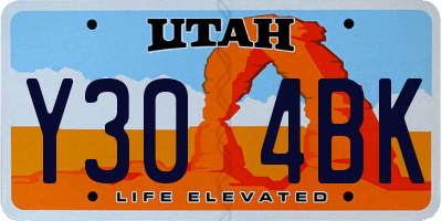 UT license plate Y304BK