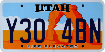 UT license plate Y304BN