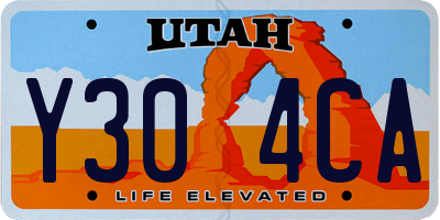 UT license plate Y304CA