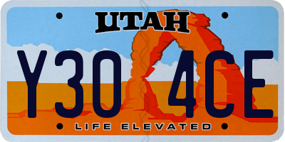 UT license plate Y304CE